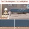 Easy-Going 100% Waterproof Chair Couch Cover, Dual Waterproof Sofa Cover, Stretch Jacquard Sofa Slipcover, Leakproof Furniture Protector for Kids, Pets, Dog and Cat (Chair, Chocolate)(Bluestone)