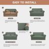 Easy-Going 100% Waterproof Chair Couch Cover, Dual Waterproof Sofa Cover, Stretch Jacquard Sofa Slipcover, Leakproof Furniture Protector for Kids, Pets, Dog and Cat (Chair, Chocolate)(Grayish Green)