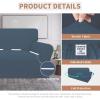 Easy-Going 100% Waterproof Chair Couch Cover, Dual Waterproof Sofa Cover, Stretch Jacquard Sofa Slipcover, Leakproof Furniture Protector for Kids, Pets, Dog and Cat (Chair, Chocolate)(Bluestone)