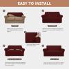 Easy-Going 100% Waterproof Chair Couch Cover, Dual Waterproof Sofa Cover, Stretch Jacquard Sofa Slipcover, Leakproof Furniture Protector for Kids, Pets, Dog and Cat (Chair, Chocolate)(Wine)