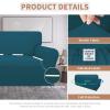 Easy-Going 100% Waterproof Chair Couch Cover, Dual Waterproof Sofa Cover, Stretch Jacquard Sofa Slipcover, Leakproof Furniture Protector for Kids, Pets, Dog and Cat (Chair, Chocolate)(Peacock Blue)