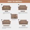 Easy-Going 100% Waterproof Chair Couch Cover, Dual Waterproof Sofa Cover, Stretch Jacquard Sofa Slipcover, Leakproof Furniture Protector for Kids, Pets, Dog and Cat (Chair, Chocolate)(Camel)