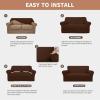 Easy-Going 100% Waterproof Chair Couch Cover, Dual Waterproof Sofa Cover, Stretch Jacquard Sofa Slipcover, Leakproof Furniture Protector for Kids, Pets, Dog and Cat (Chair, Chocolate)(Coffee)