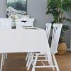 Easy-Going 6 Pack White Tablecloths 60×102 Inch for 6 Ft Rectangle Table, Washable Polyester Waterproof Stain Resistant Table Cloth, Decorative Table Cover for Kitchen, Dining Tables, Events(White)