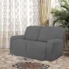 Easy-Going 8 Pieces Microfiber Stretch Sectional Recliner Sofa Slipcover Soft Fitted Fleece 3 Seats Couch Cover Washable Furniture Protector with Elasticity for Kids Pet(Recliner Sofa, Chocolate)(Grey)