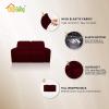 Easy-Going 8 Pieces Microfiber Stretch Sectional Recliner Sofa Slipcover Soft Fitted Fleece 3 Seats Couch Cover Washable Furniture Protector with Elasticity for Kids Pet(Recliner Sofa, Chocolate)(Wine)