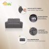 Easy-Going 8 Pieces Microfiber Stretch Sectional Recliner Sofa Slipcover Soft Fitted Fleece 3 Seats Couch Cover Washable Furniture Protector with Elasticity for Kids Pet(Recliner Sofa, Chocolate)(Light Gray)