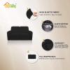 Easy-Going 8 Pieces Microfiber Stretch Sectional Recliner Sofa Slipcover Soft Fitted Fleece 3 Seats Couch Cover Washable Furniture Protector with Elasticity for Kids Pet(Recliner Sofa, Chocolate)(Black)