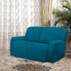 Easy-Going 8 Pieces Microfiber Stretch Sectional Recliner Sofa Slipcover Soft Fitted Fleece 3 Seats Couch Cover Washable Furniture Protector with Elasticity for Kids Pet(Recliner Sofa, Chocolate)(Peacock Blue)