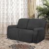 Easy-Going 8 Pieces Microfiber Stretch Sectional Recliner Sofa Slipcover Soft Fitted Fleece 3 Seats Couch Cover Washable Furniture Protector with Elasticity for Kids Pet(Recliner Sofa, Chocolate)(Dark Gray)