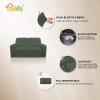 Easy-Going 8 Pieces Microfiber Stretch Sectional Recliner Sofa Slipcover Soft Fitted Fleece 3 Seats Couch Cover Washable Furniture Protector with Elasticity for Kids Pet(Recliner Sofa, Chocolate)(Greyish Green)