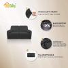Easy-Going 8 Pieces Microfiber Stretch Sectional Recliner Sofa Slipcover Soft Fitted Fleece 3 Seats Couch Cover Washable Furniture Protector with Elasticity for Kids Pet(Recliner Sofa, Chocolate)(Dark Gray)