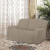 Easy-Going 8 Pieces Microfiber Stretch Sectional Recliner Sofa Slipcover Soft Fitted Fleece 3 Seats Couch Cover Washable Furniture Protector with Elasticity for Kids Pet(Recliner Sofa, Chocolate)(Natural)