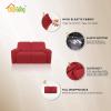 Easy-Going 8 Pieces Microfiber Stretch Sectional Recliner Sofa Slipcover Soft Fitted Fleece 3 Seats Couch Cover Washable Furniture Protector with Elasticity for Kids Pet(Recliner Sofa, Chocolate)(Christmas Red)