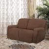 Easy-Going 8 Pieces Microfiber Stretch Sectional Recliner Sofa Slipcover Soft Fitted Fleece 3 Seats Couch Cover Washable Furniture Protector with Elasticity for Kids Pet(Recliner Sofa, Chocolate)(Brown)