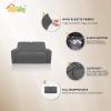 Easy-Going 8 Pieces Microfiber Stretch Sectional Recliner Sofa Slipcover Soft Fitted Fleece 3 Seats Couch Cover Washable Furniture Protector with Elasticity for Kids Pet(Recliner Sofa, Chocolate)(Grey)