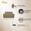 Easy-Going 8 Pieces Microfiber Stretch Sectional Recliner Sofa Slipcover Soft Fitted Fleece 3 Seats Couch Cover Washable Furniture Protector with Elasticity for Kids Pet(Recliner Sofa, Chocolate)(Dark Linen)