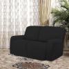 Easy-Going 8 Pieces Microfiber Stretch Sectional Recliner Sofa Slipcover Soft Fitted Fleece 3 Seats Couch Cover Washable Furniture Protector with Elasticity for Kids Pet(Recliner Sofa, Chocolate)(Black)