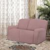 Easy-Going 8 Pieces Microfiber Stretch Sectional Recliner Sofa Slipcover Soft Fitted Fleece 3 Seats Couch Cover Washable Furniture Protector with Elasticity for Kids Pet(Recliner Sofa, Chocolate)(Pink)