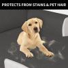 Easy-Going Reversible Oversized Couch Cover for 3 Cushion Couch Sofa Cover for Dogs Water Resistant Furniture Protector Cover with Foam Sticks for Pet (Oversized Sofa, Gray/Light Gray)(Dark Gray/Dark Gray)