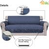 Easy-Going Reversible Oversized Couch Cover for 3 Cushion Couch Sofa Cover for Dogs Water Resistant Furniture Protector Cover with Foam Sticks for Pet (Oversized Sofa, Gray/Light Gray)(Dark Blue/Ivory)
