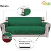 Easy-Going Reversible Oversized Couch Cover for 3 Cushion Couch Sofa Cover for Dogs Water Resistant Furniture Protector Cover with Foam Sticks for Pet (Oversized Sofa, Gray/Light Gray)(Green/Christmas Red)