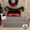 Easy-Going Stretch Sofa Slipcover 1-Piece Sofa Cover Furniture Protector Couch Soft with Elastic Bottom for Kids, Polyester Spandex Jacquard Fabric Small Checks (Sofa, Dark Gray)(Taupe)