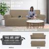 Easy-Going Stretch Sofa Slipcover 1-Piece Sofa Cover Furniture Protector Couch Soft with Elastic Bottom for Kids, Polyester Spandex Jacquard Fabric Small Checks (Sofa, Dark Gray)(Natural)