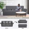 Easy-Going Stretch Sofa Slipcover 1-Piece Sofa Cover Furniture Protector Couch Soft with Elastic Bottom for Kids, Polyester Spandex Jacquard Fabric Small Checks (Sofa, Dark Gray)(Grey)