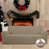 Easy-Going Stretch Sofa Slipcover 1-Piece Sofa Cover Furniture Protector Couch Soft with Elastic Bottom for Kids, Polyester Spandex Jacquard Fabric Small Checks (Sofa, Dark Gray)(Natural)