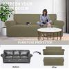 Easy-Going Stretch Sofa Slipcover 1-Piece Sofa Cover Furniture Protector Couch Soft with Elastic Bottom for Kids, Polyester Spandex Jacquard Fabric Small Checks (Sofa, Dark Gray)(Khaki)