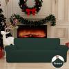 Easy-Going Stretch Sofa Slipcover 1-Piece Sofa Cover Furniture Protector Couch Soft with Elastic Bottom for Kids, Polyester Spandex Jacquard Fabric Small Checks (Sofa, Dark Gray)(Dark Green)