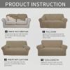 Easy-Going Stretch Sofa Slipcover 1-Piece Sofa Cover Furniture Protector Couch Soft with Elastic Bottom for Kids, Polyester Spandex Jacquard Fabric Small Checks (Sofa, Dark Gray)(Natural)