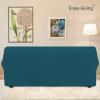 Easy-Going Stretch Sofa Slipcover 1-Piece Sofa Cover Furniture Protector Couch Soft with Elastic Bottom for Kids, Polyester Spandex Jacquard Fabric Small Checks (Sofa, Dark Gray)(Peacock Blue)