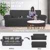 Easy-Going Stretch Sofa Slipcover 1-Piece Sofa Cover Furniture Protector Couch Soft with Elastic Bottom for Kids, Polyester Spandex Jacquard Fabric Small Checks (Sofa, Dark Gray)(Dark Gray)