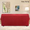 Easy-Going Stretch Sofa Slipcover 1-Piece Sofa Cover Furniture Protector Couch Soft with Elastic Bottom for Kids, Polyester Spandex Jacquard Fabric Small Checks (Sofa, Dark Gray)(Christmas Red)