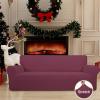 Easy-Going Stretch Sofa Slipcover 1-Piece Sofa Cover Furniture Protector Couch Soft with Elastic Bottom for Kids, Polyester Spandex Jacquard Fabric Small Checks (Sofa, Dark Gray)(Ash Rose)