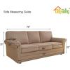 Easy-Going Stretch Sofa Slipcover 1-Piece Sofa Cover Furniture Protector Couch Soft with Elastic Bottom for Kids, Polyester Spandex Jacquard Fabric Small Checks (Sofa, Dark Gray)(Dark Gray)