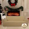 Easy-Going Stretch Sofa Slipcover 1-Piece Sofa Cover Furniture Protector Couch Soft with Elastic Bottom for Kids, Polyester Spandex Jacquard Fabric Small Checks (Sofa, Dark Gray)(Golden)