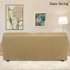 Easy-Going Stretch Sofa Slipcover 1-Piece Sofa Cover Furniture Protector Couch Soft with Elastic Bottom for Kids, Polyester Spandex Jacquard Fabric Small Checks (Sofa, Dark Gray)(Golden)