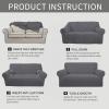Easy-Going Stretch Sofa Slipcover 1-Piece Sofa Cover Furniture Protector Couch Soft with Elastic Bottom for Kids, Polyester Spandex Jacquard Fabric Small Checks (Sofa, Dark Gray)(Grey)