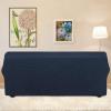 Easy-Going Stretch Sofa Slipcover 1-Piece Sofa Cover Furniture Protector Couch Soft with Elastic Bottom for Kids, Polyester Spandex Jacquard Fabric Small Checks (Sofa, Dark Gray)(Dark Blue)