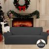 Easy-Going Stretch Sofa Slipcover 1-Piece Sofa Cover Furniture Protector Couch Soft with Elastic Bottom for Kids, Polyester Spandex Jacquard Fabric Small Checks (Sofa, Dark Gray)(Dark Gray)
