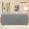 Easy-Going Stretch Sofa Slipcover 1-Piece Sofa Cover Furniture Protector Couch Soft with Elastic Bottom for Kids, Polyester Spandex Jacquard Fabric Small Checks (Sofa, Dark Gray)(Light Gray)