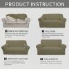 Easy-Going Stretch Sofa Slipcover 1-Piece Sofa Cover Furniture Protector Couch Soft with Elastic Bottom for Kids, Polyester Spandex Jacquard Fabric Small Checks (Sofa, Dark Gray)(Khaki)