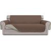 Easy-Going Reversible Oversized Couch Cover for 3 Cushion Couch Sofa Cover for Dogs Water Resistant Furniture Protector Cover with Foam Sticks for Pet (Oversized Sofa, Gray/Light Gray)(Brown/Beige)