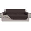 Easy-Going Reversible Oversized Couch Cover for 3 Cushion Couch Sofa Cover for Dogs Water Resistant Furniture Protector Cover with Foam Sticks for Pet (Oversized Sofa, Gray/Light Gray)(Chocolate/Beige)