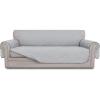 Easy-Going Reversible Oversized Couch Cover for 3 Cushion Couch Sofa Cover for Dogs Water Resistant Furniture Protector Cover with Foam Sticks for Pet (Oversized Sofa, Gray/Light Gray)(Light Gray/Light Gray)