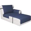 Easy-Going Reversible Oversized Couch Cover for 3 Cushion Couch Sofa Cover for Dogs Water Resistant Furniture Protector Cover with Foam Sticks for Pet (Oversized Sofa, Gray/Light Gray)(Dark Blue/Dark Blue)