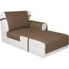 Easy-Going Reversible Oversized Couch Cover for 3 Cushion Couch Sofa Cover for Dogs Water Resistant Furniture Protector Cover with Foam Sticks for Pet (Oversized Sofa, Gray/Light Gray)(Camel/Camel)